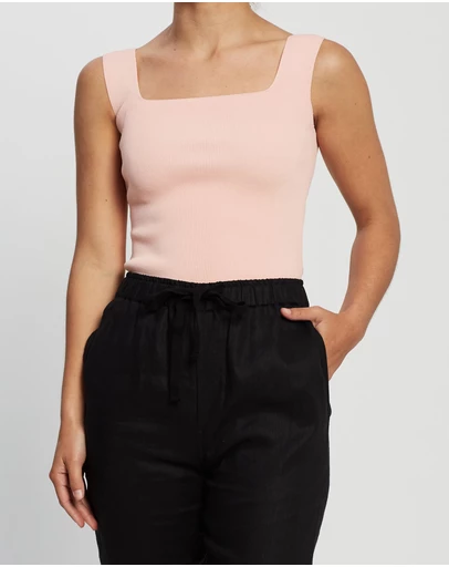 White By FTL - Becca Crepe Knit Top