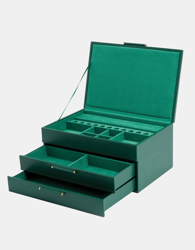 Wolf - Wolf Sophia Jewelry Box Forrest Green