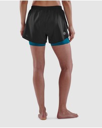 SKINS - SKINS Women's Series-3 Running/Gym X-Fit Shorts Activewear Black
