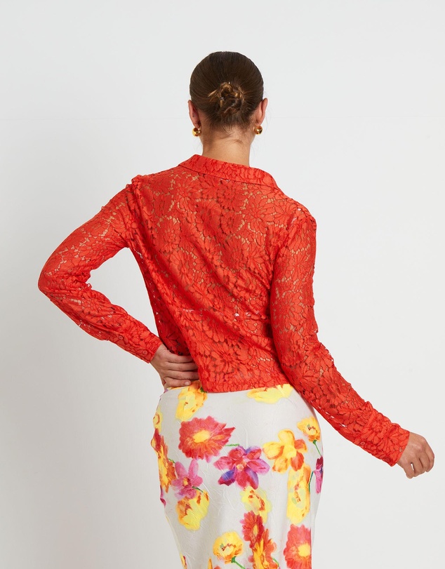 Studio - Pip Sheer Lace Long Sleeve Shirt