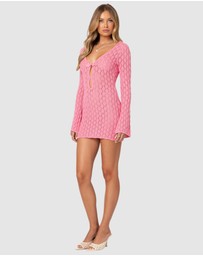 EDIKTED - Brie Cut Out Crochet Mini Dress