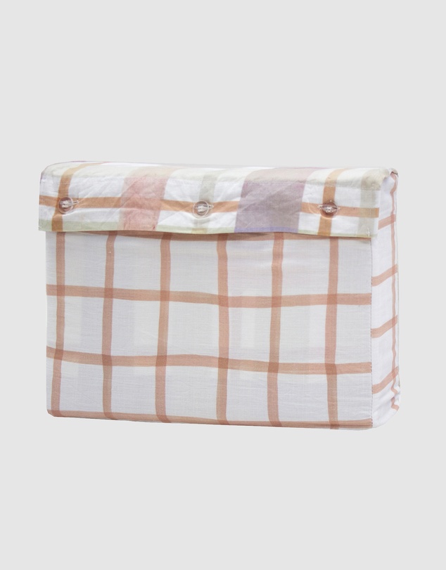 Bambury - Dion Watercolour Check Printed Cotton Quilt Cover Set - Reversible