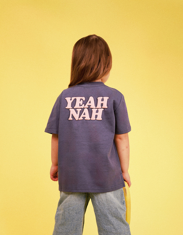Skwosh - Yeah Nah Kids Slang Tee in Navy