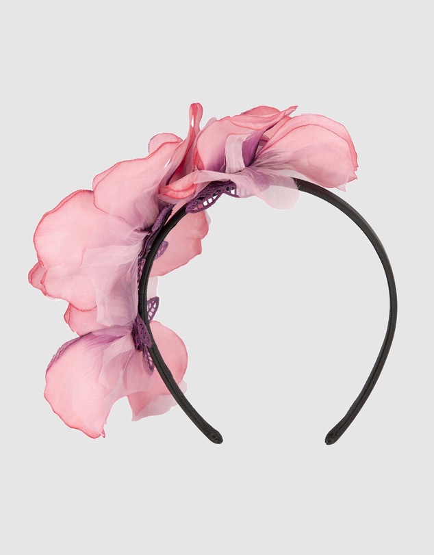 Max Alexander - Large Pink Flower Headband Fascinator