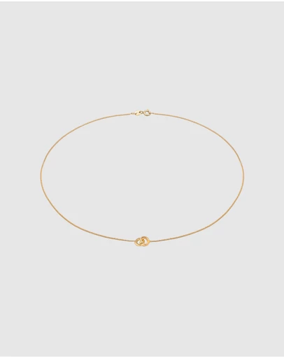 Elli Jewelry - Geo Circle Pendant Necklace in Gold-Plated 925 Silver