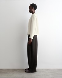 COS - Button-Detail Boiled-Wool Sweatshirt