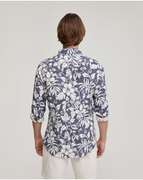 Oxford - Holloway Linen Blend Printed Shirt