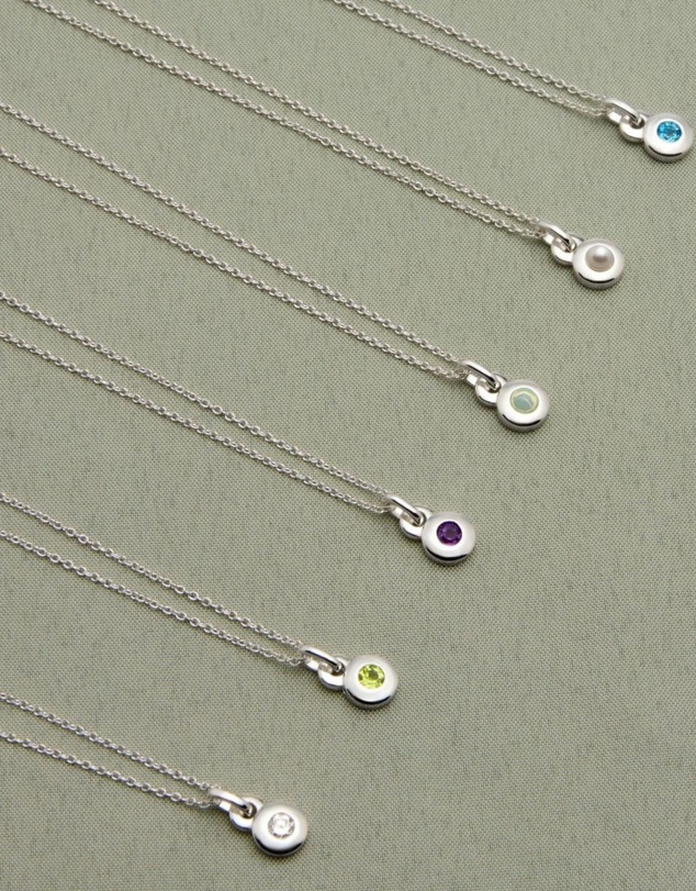 Najo - December Silver & Blue Topaz Birthstone Necklace