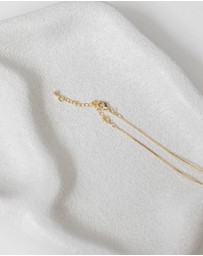 The White Collection - Anna - Delicate Gold Pearl Bridal Necklace