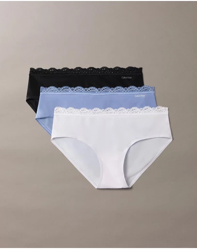 Calvin Klein - 3-Pack Micro Stretch With Lace Hipster