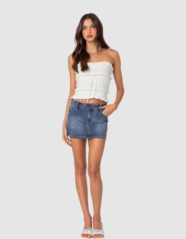 EDIKTED - Eryn Denim Mini Skirt