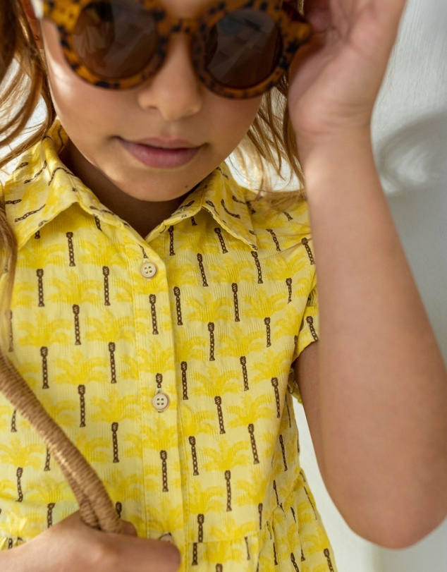 Like FLO - Palm Tree Print Shirt Dress - Kids-Teens