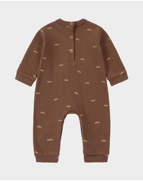 Susukoshi - Relaxed Fit Romper - Typo Baby. Caramel