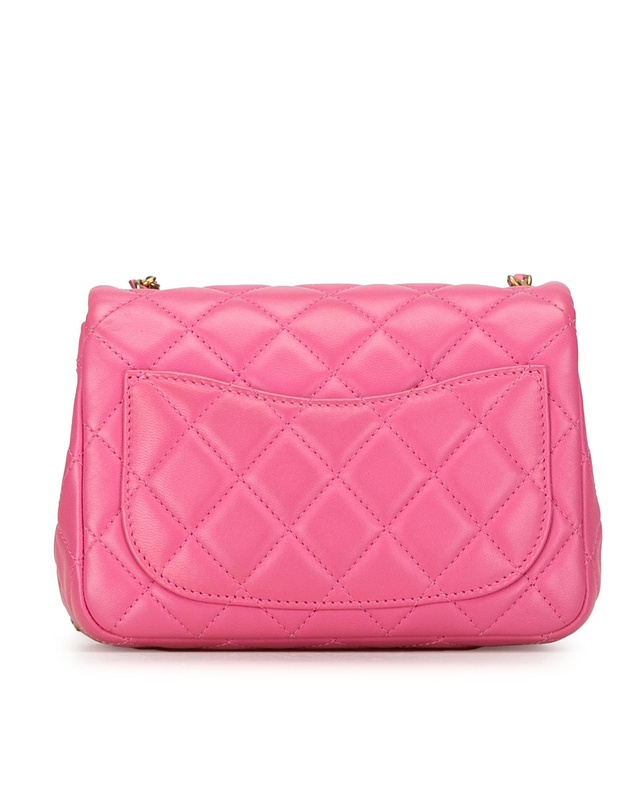 Pre-Loved by Azura Reborn - Pre-Loved Mini Square Classic Lambskin Pearl Crush Flap