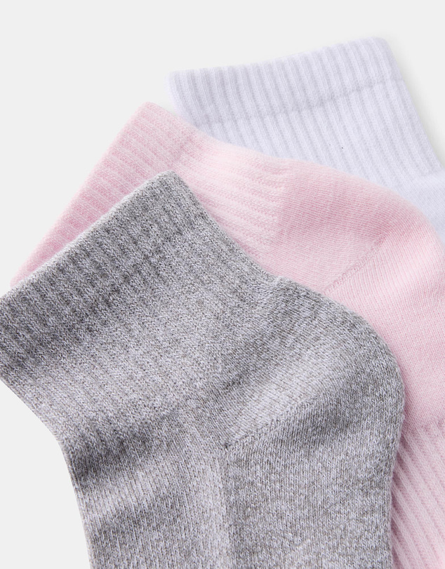 Cotton On Body Active - 3-Pack Body Quarter Crew Socks