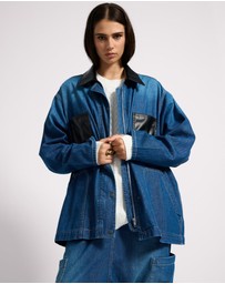 ONE TEASPOON - My Boyfriends Denim Shacket - Blue Pasadena