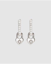 By Charlotte - Love Unlocked Padlock Hoops