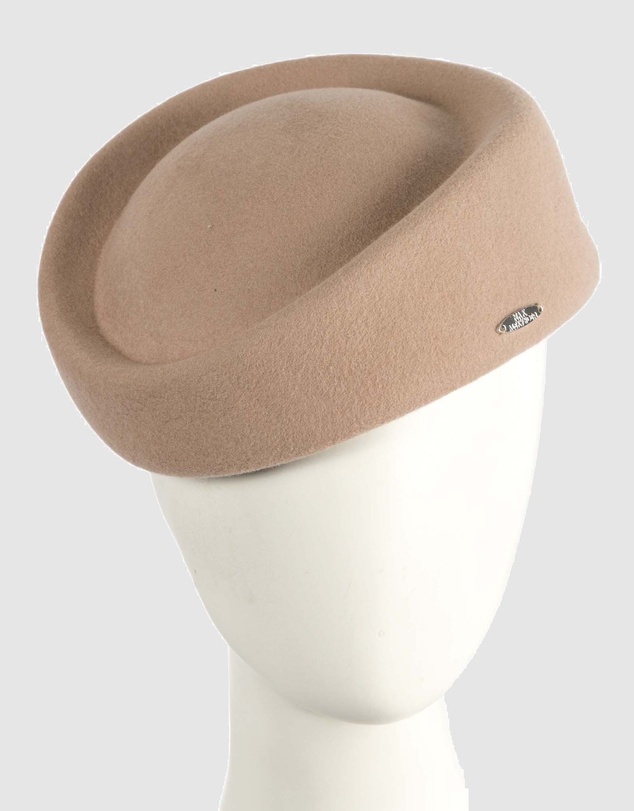 Max Alexander - Felt Beige Pillbox Hat