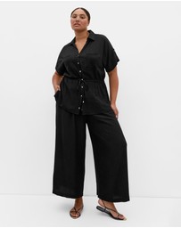 City Chic - Plus size Aria Relaxed Wide Leg Pant - black