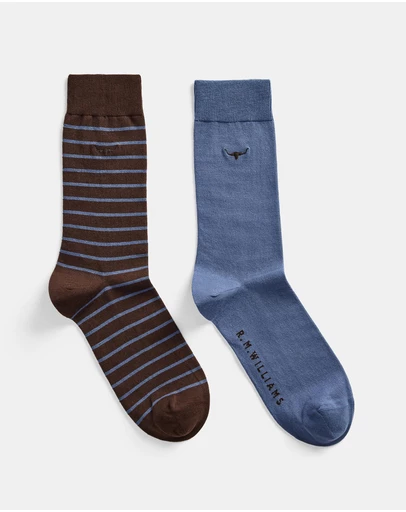 R.M.Williams - 2-Pack Nelson Stripe Socks