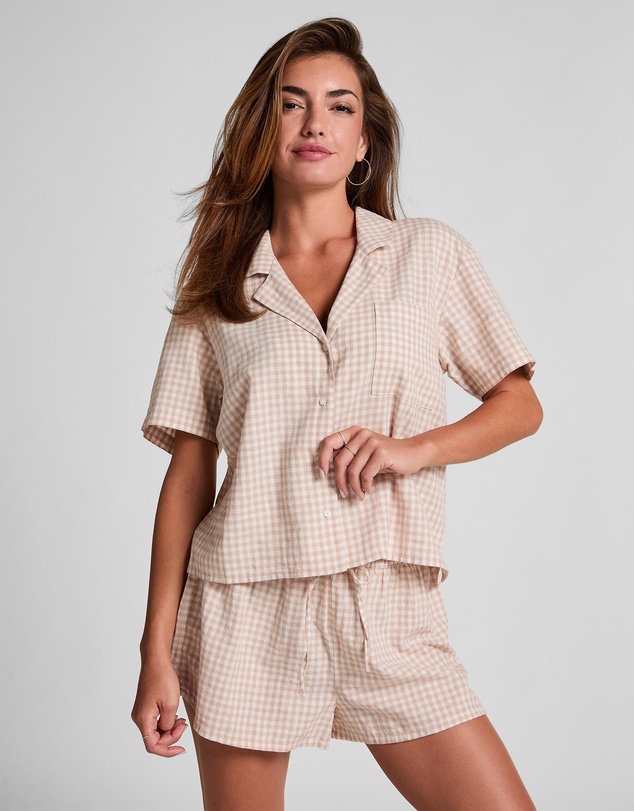 Hunkemoller - Short Sleeve Linen Sleep Shirt