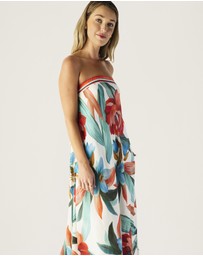 MOS The Label - Fiorina Print Strapless Dress