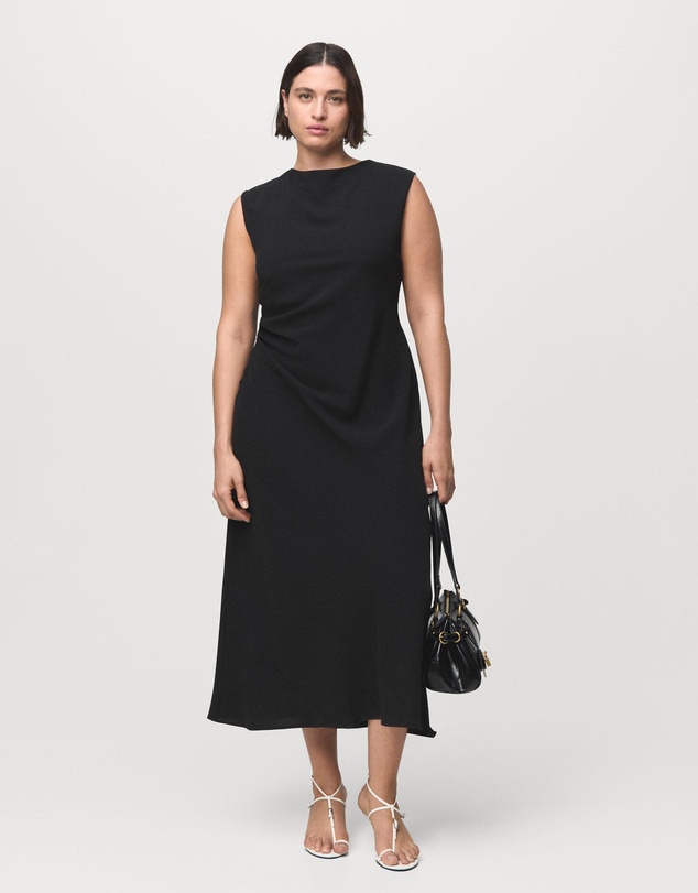 M.N.G - Ruched Midi Dress
