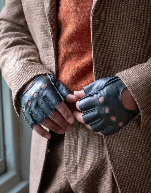 DENTS - Fingerless Leather Driving Gloves