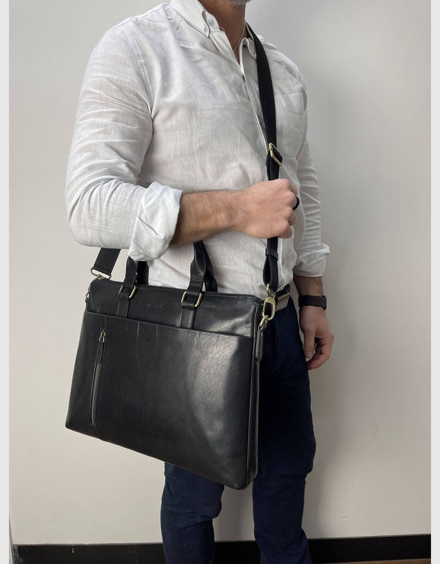 Pierre Cardin - Leather Laptop Briefcase