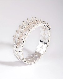 Lovisa - Silver Plated Cubic Zirconia Navette Ring