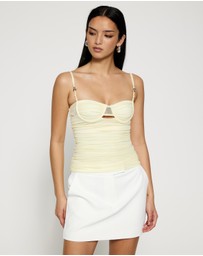 Lover - Chanelle Ruched Bustier Top