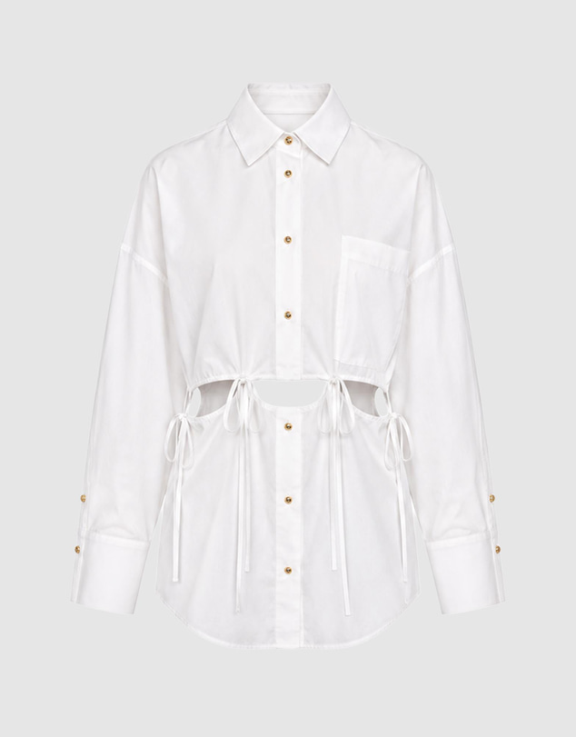 Varna - Rhea Tied Cotton Shirt