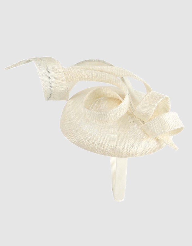 Max Alexander - Pillbox Cream Racing Fascinator