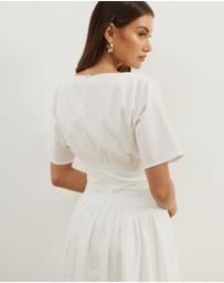Atmos&Here - Nicky Cotton Poplin Midi Dress
