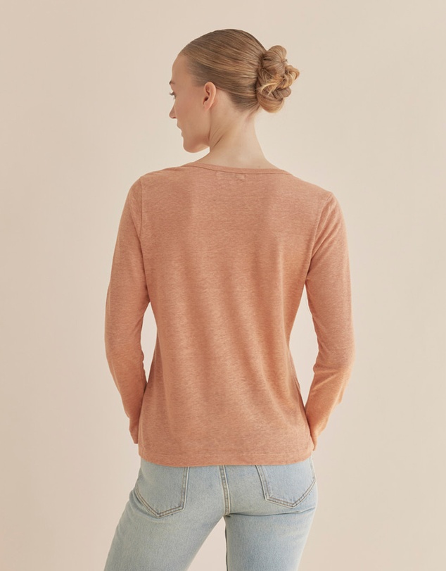 Amelius - Priya Long Sleeve Linen Jersey Top