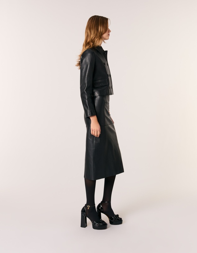 Maje - Vaban Leather Blazer