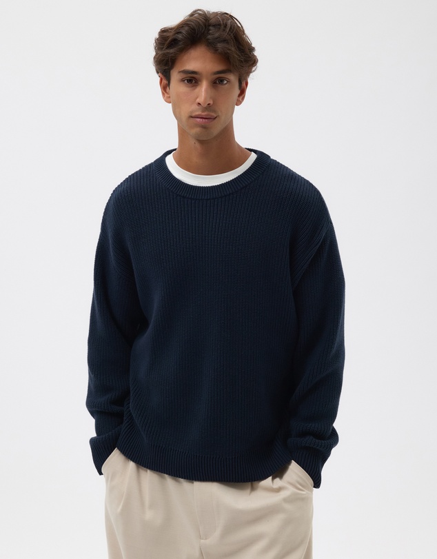 AERE - Organic Cotton Fisherman Rib Jumper
