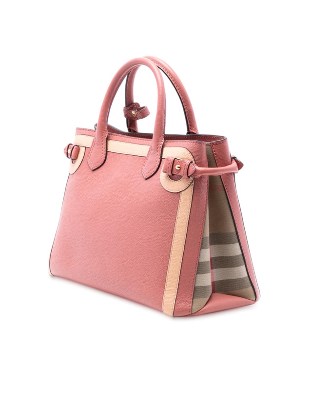 Pre-Loved by Azura Reborn - Pre-Loved Medium Bicolor Leather and House Check Banner Satchel
