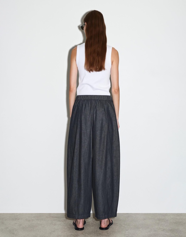 COS - Barrel Leg Denim Drawstring Trousers