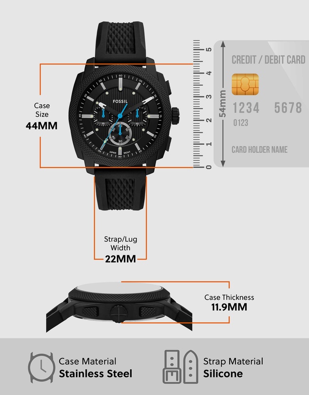 Fossil - Machine Black Chronograph Watch