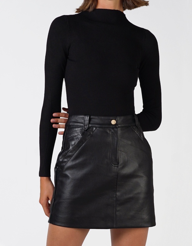 Lydan The Label - Vegan Leather Mini Skirt