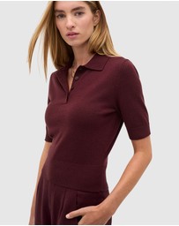 Seed Heritage - Australian Merino Knit Polo Top