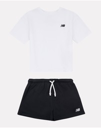 New Balance - French Terry Small Logo Tee & Short Set