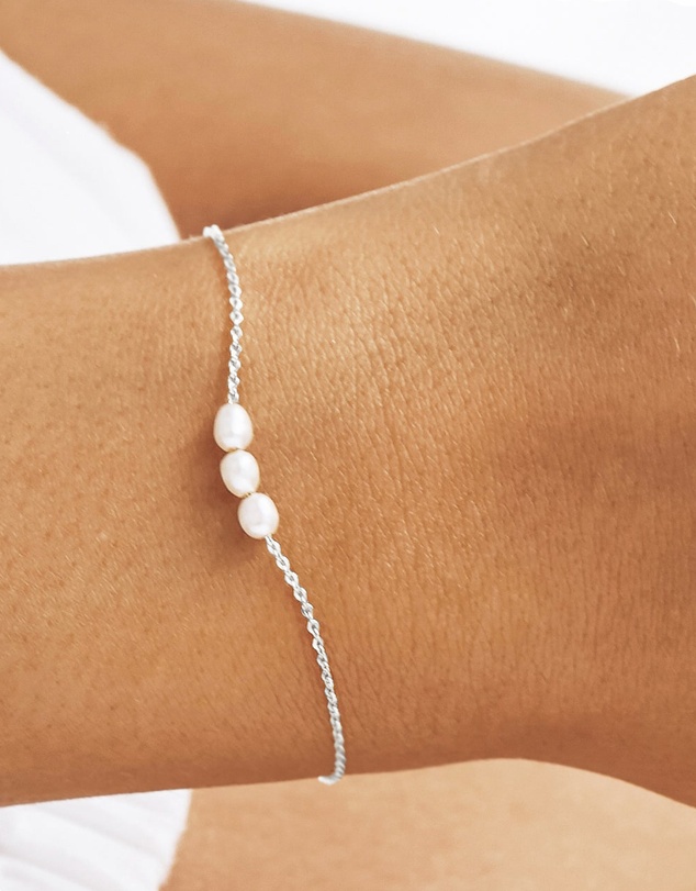 SAINT VALENTINE - Mini Pearl Bracelet - Silver