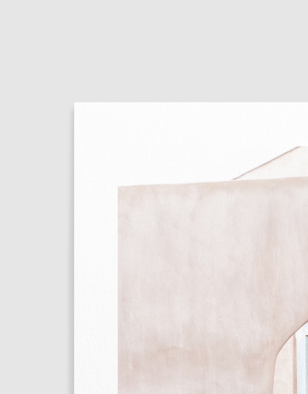 Olive et Oriel - House Of Peach Santorini Art Print