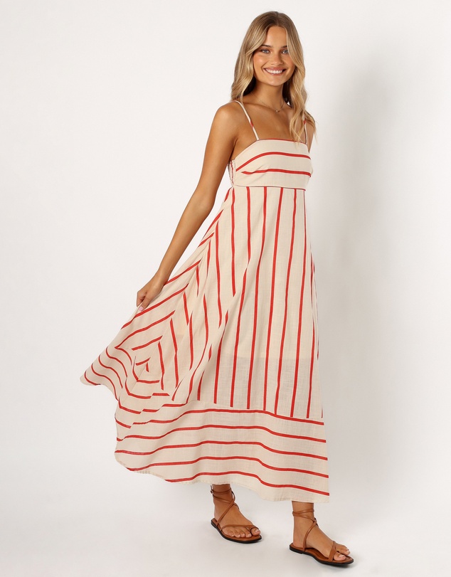 Petal & Pup - Brea Maxi Dress - Cream Stripe