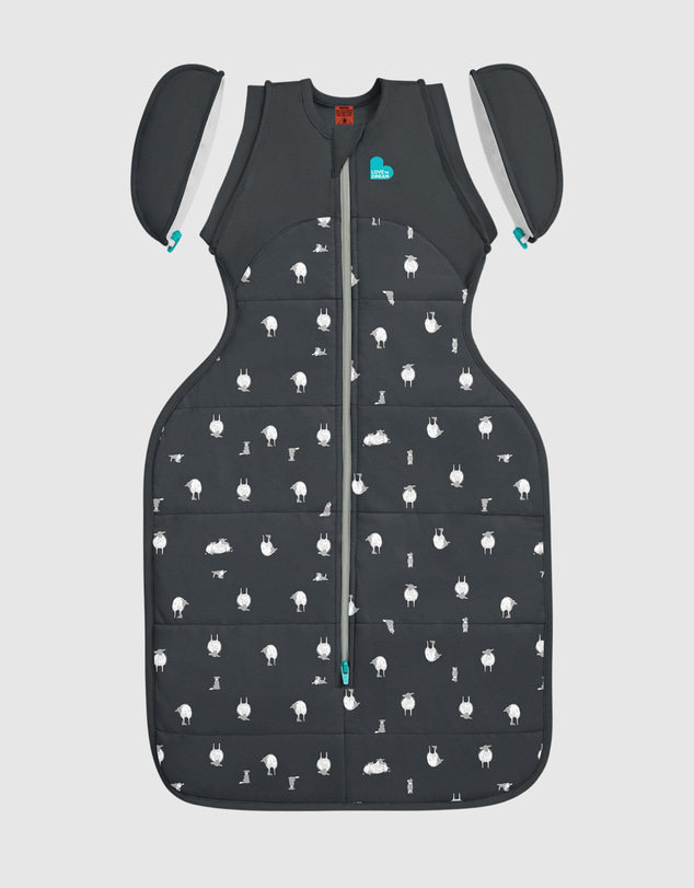 Love to Dream - Swaddle Up™ Transition Bag 2.5 TOG Quilted Organic Cotton & Merino Lamb's Best Friend Charcoal