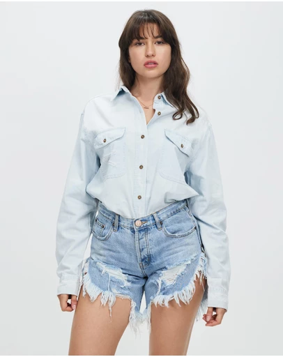 ONE TEASPOON - Everyday Chambray Denim Shirt