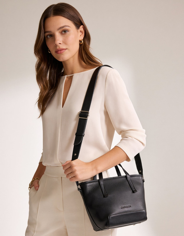 Pierre Cardin - Pierre Cardin Genuine Leather Tote Crossbody Bag