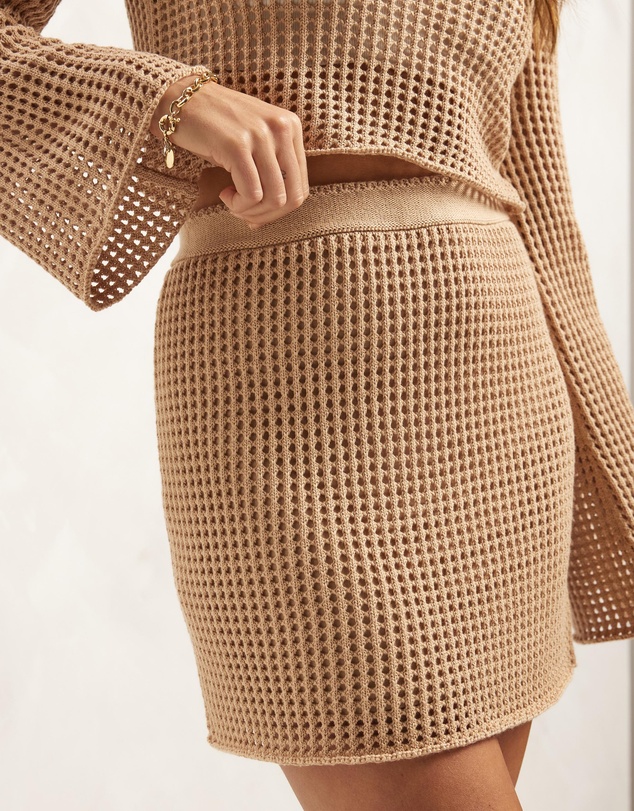 AERE - Open Knit Mini Skirt